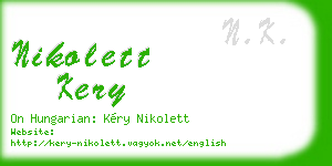 nikolett kery business card